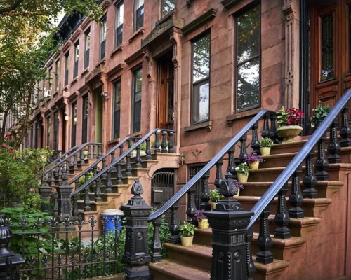 Happy family in their new home